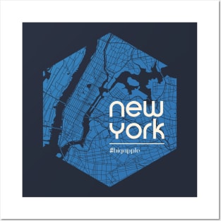 Bigapple in Blue Posters and Art
